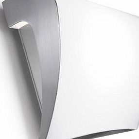 GROK Leds C4 Indoor Lighting Boomerang Small Satin Nickel Tinted Glass Wall Fixture