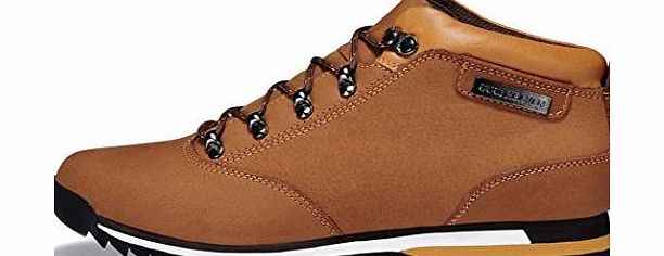 GUCIHEAVEN  Mens Winter Spring Suede Warm Outdoor Casual Cotton High Top Trainers Sjize 43 EU Coffee