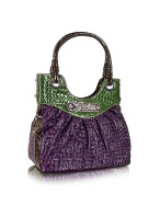 Guess Comet - Multicolor Croco Patent Eco-Leather Tote