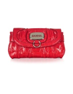 Greta - Croc Stamped Eco-Leather Clutch w/Strap