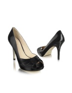 Hype - Black Patent Peep-Toe Pump Shoes