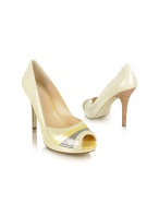 Guess Hype - Vanilla Patent Peep-Toe Pump Shoes