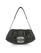 Guess Mademoiselle - Black Eco-Leather Flap Shoulder Bag