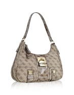 Guess Renee - 4G Logo Jacquard Hobo Bag