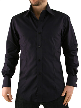 Navy Double Cuff Shirt