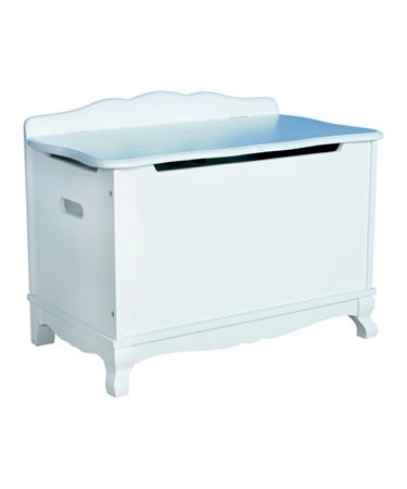 Childrens Classic Soft White Matte Finish Toy Box