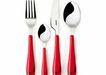 Guzzini Gocce Two Tone Cutlery Red 24 Piece Cutlery Set