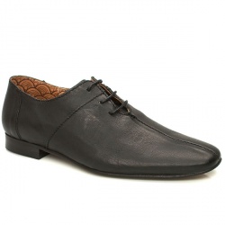 H By Hudson Male Flatline C-Seam Leather Upper in Black