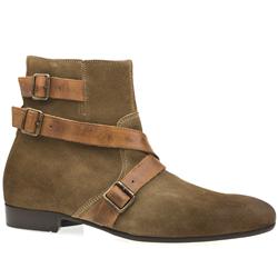 H By Hudson Male Quadrapenia Strap Boot Suede Upper Casual in Beige