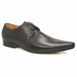 Male Stellar Asym Lce Leather Upper in Black