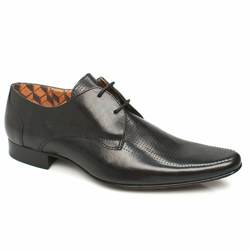 H By Hudson Male Swinger Perf Leather Upper in Black, Tan