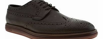 mens h by hudson dark brown higgs grain shoes