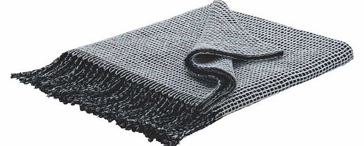 Habitat Abban Reversible Throw - Black and Grey