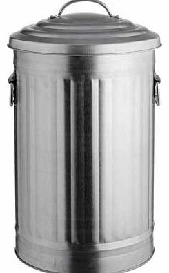 Habitat Alto 32L Galvanised Steel Kitchen Bin