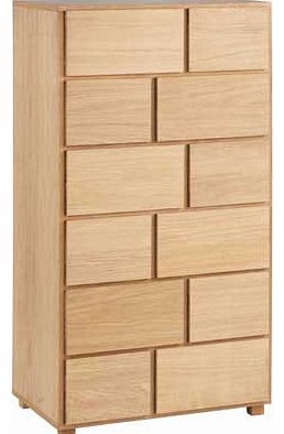 Habitat Hana II 12 Drawer Tall Chest - Oak