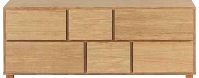 Hana II 6 Drawer Low Chest - Oak