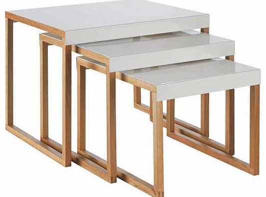 Habitat Kilo Nest of 3 Tables - White