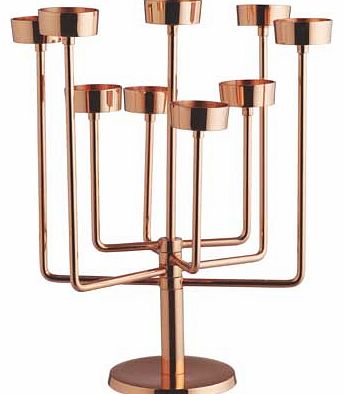 Klein Copper Tea Light Candelabra