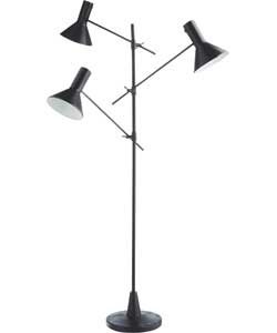 Habitat Nyx 3 Head Floor Lamp - Black