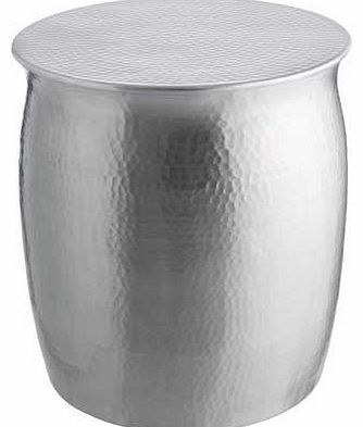 Habitat Orrico Hammered Aluminium Side Table -