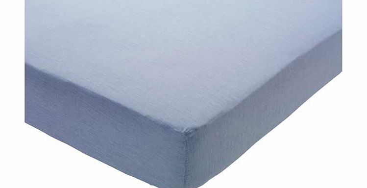 Habitat Skye Blue Fitted Sheet - Kingsize