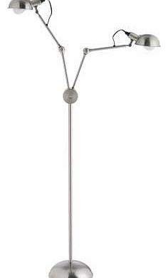 Habitat Tommy Silver 2 Headed Floor Lamp