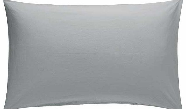 Habitat Washed Rectangular Pillowcase - Grey