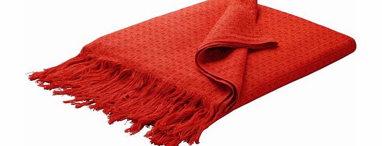 Habitat Zari Throw - Tomato Red