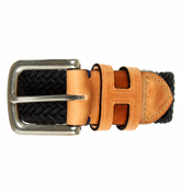 Navy Parachute Webbing Plaited Buckle Belt