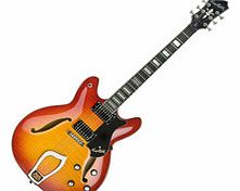 Viking Deluxe Semi-Hollow Guitar Cherry