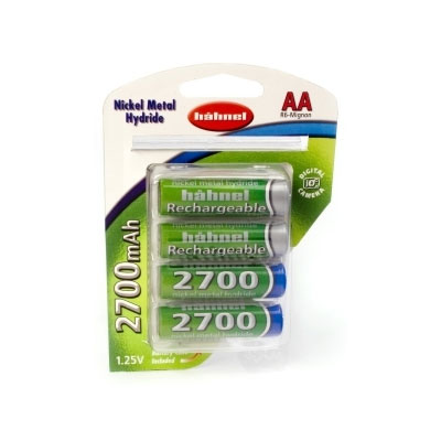 2700mAh AA NiMh Batteries - Four Pack