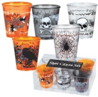 halloween Shocktail Plastic Shot Glasses PK6