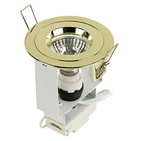 HALOLITE Fixed Mains Halogen Downlight Brass