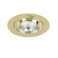 GZ10 / GU10 Adjustable Downlight Polished Brass