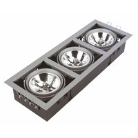 HALOLITE Triple Halogen Adjustable - Tilt ALU111 Grey Recessed Multiple