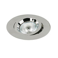 HALOLITE Wallwasher Adjustable GZ/GU10 Brsh Chr Mains Voltage Downlight