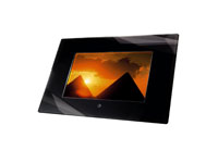 black digital photo frame with 7 inch