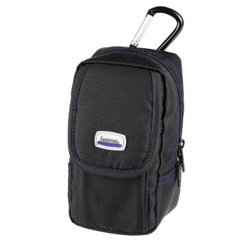 HAMA Camera Case Black and Karabiner Hook (with Blue Detail) - 26273