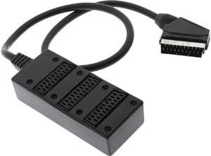 Multimedia - Scart Splitter, 3-fold - 42947