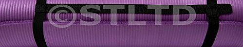 Express Trading  PURPLE YOGA MAT 15MM THICK EXERCISE FITNESS PHYSIO PILATES GYM MATS NON SLIP CARRI