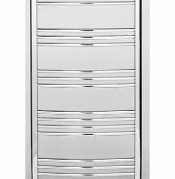 Hamilton 1200x400mm Hamilton Chrome CURVED Heated Towel Rail Radiator Warmer