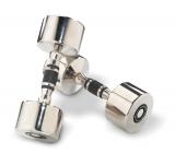 Hampton Beauty Grip Chrome Dumbells - 2x25kg