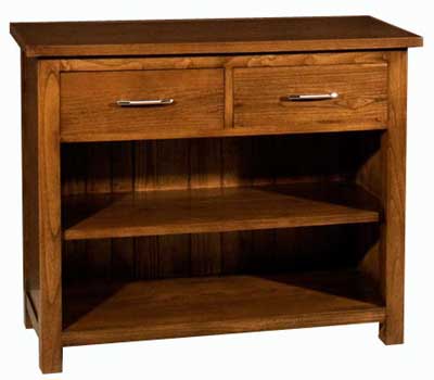 hampton Dark Console Bookcase