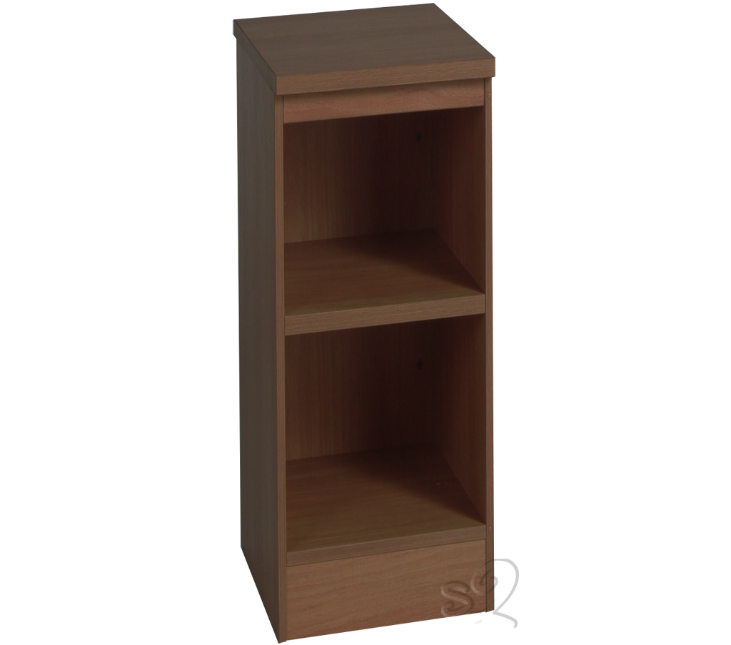 Hampton Walnut Narrow Bookcase with 1 shelf