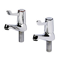 HandC Commercial Lever Basin Tap Pair