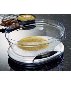 Quartz electronic kitchen scale in Silver