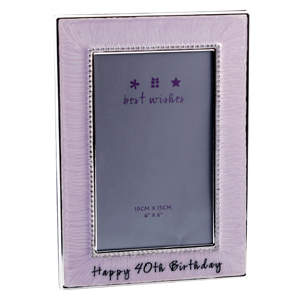 Happy 40th Birthday Best Wishes Photo Frame