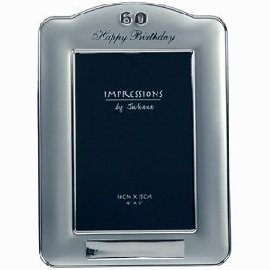 happy 60 Birthday Plaque Photo Frame