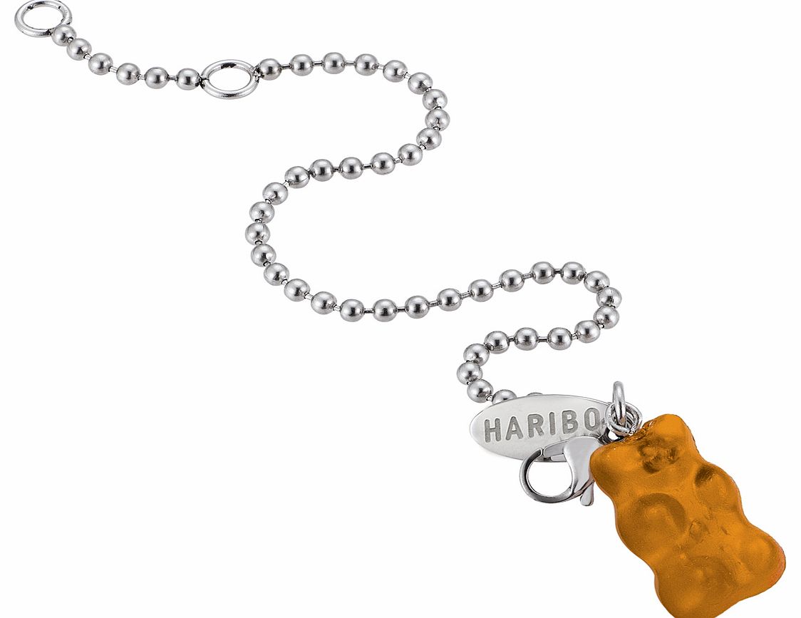 Silver Ball Chain Orange Haribo Gummy Bear