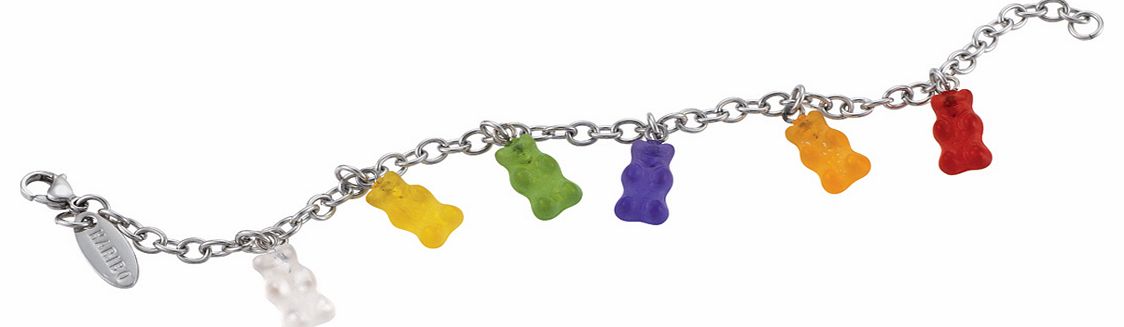 Silver Multicoloured Haribo Gummy Bear Charm